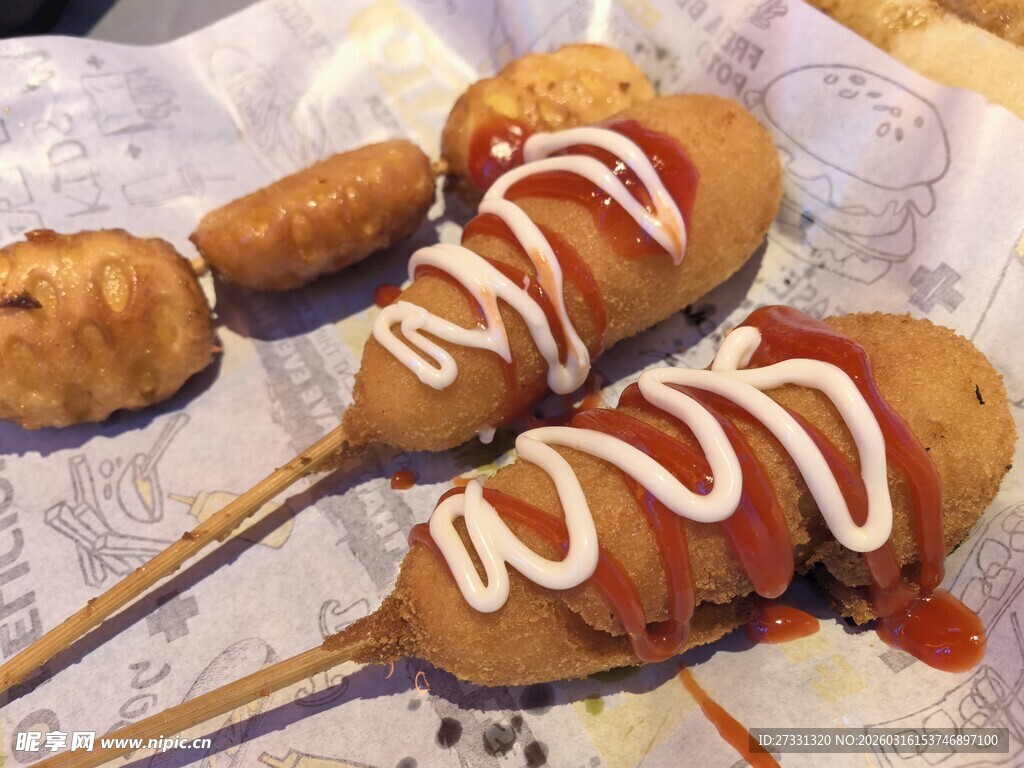 美味日式烤物丸子串