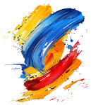 多彩笔触艺术抽象画