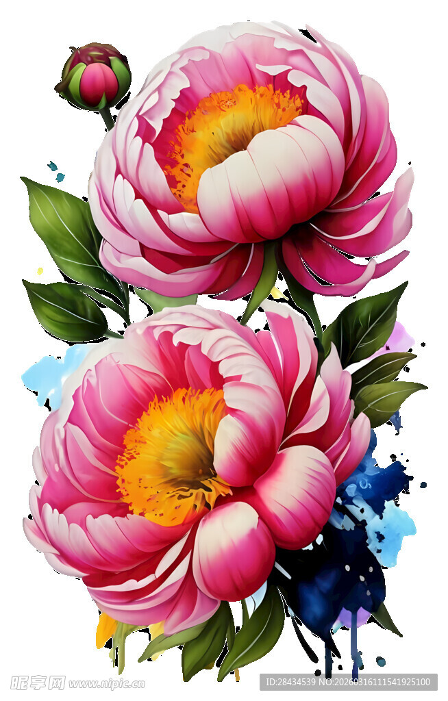 绚丽多彩的绽放花朵