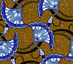 蓝白花卉图案纹理背景