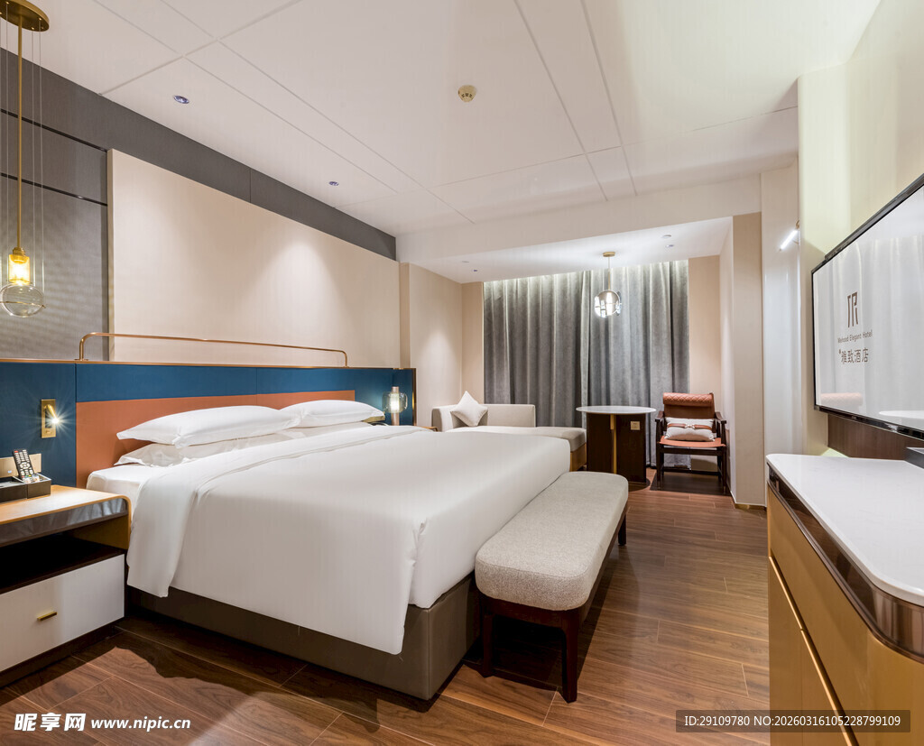 现代简约风格酒店客房