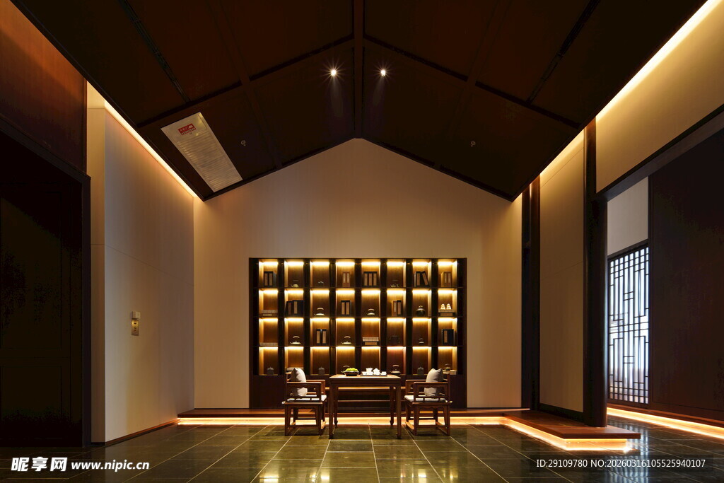 中式典雅茶室室内空间