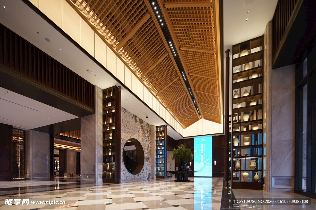 豪华大气的中式大厅空间