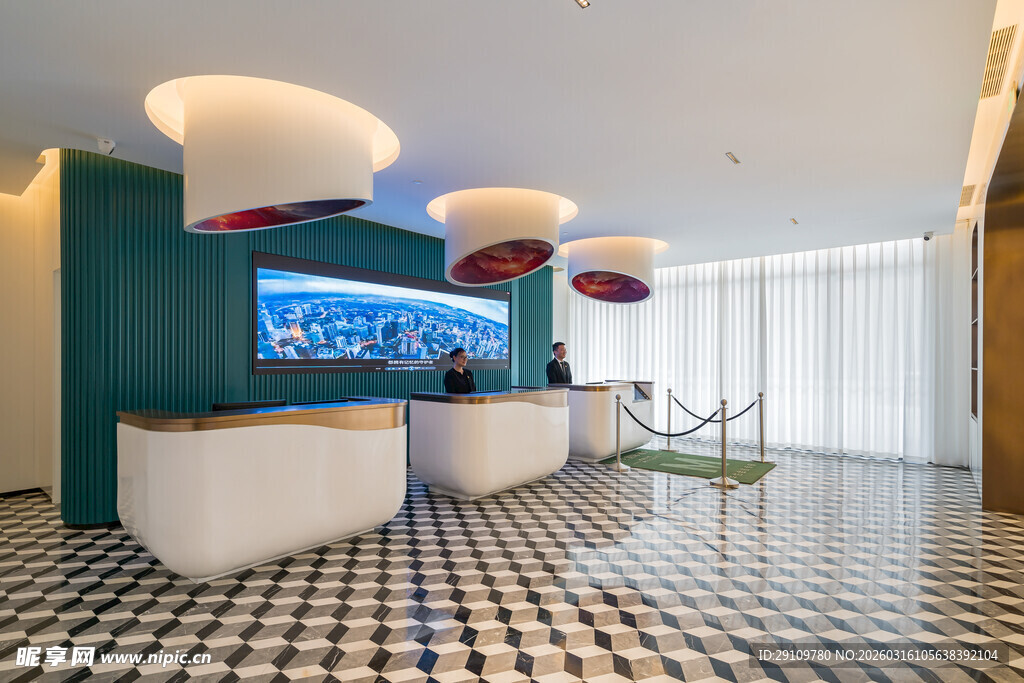 现代风格前台接待区设计
