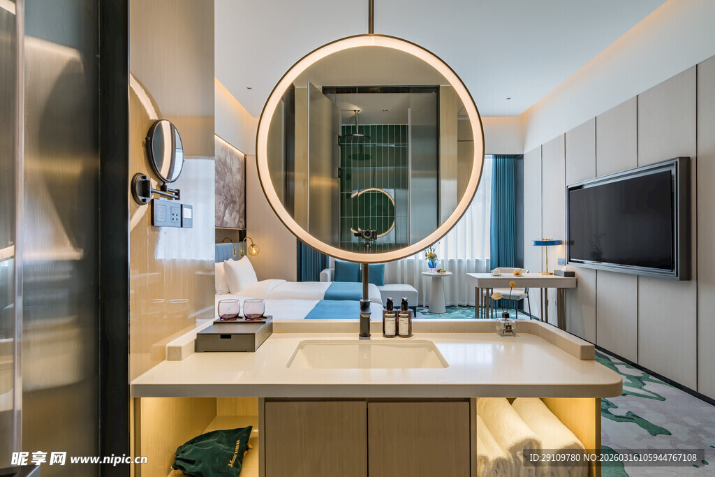 现代简约风浴室洗手台