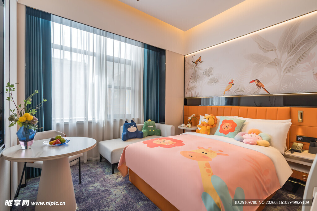 温馨现代风卧室室内场景