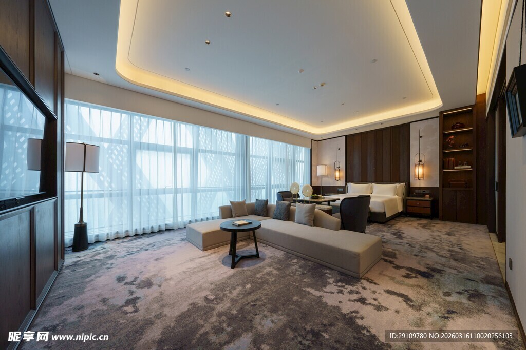 现代豪华客厅室内场景