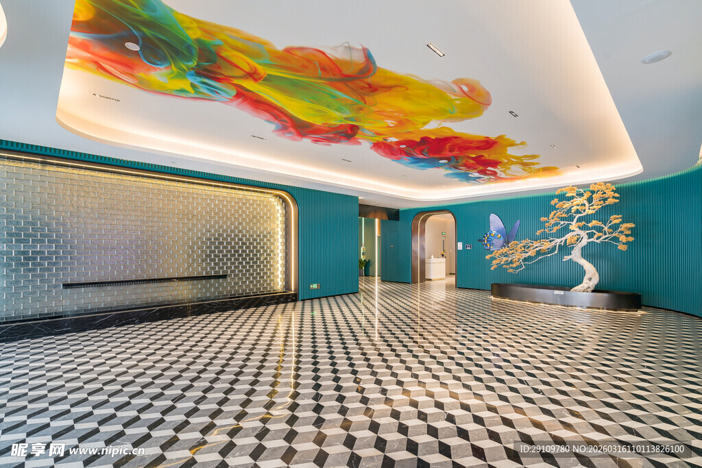 现代艺术风格的室内空间