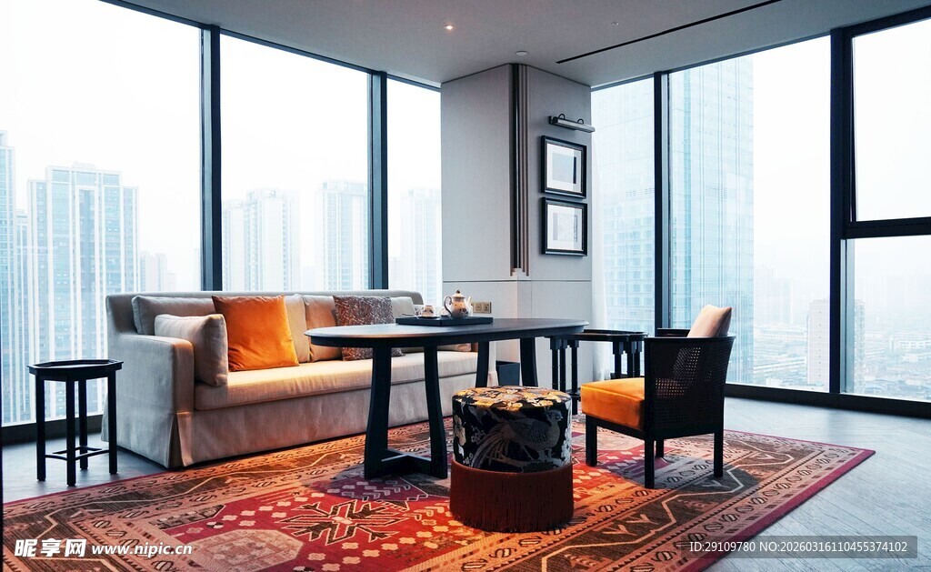 现代简约风客厅室内景致