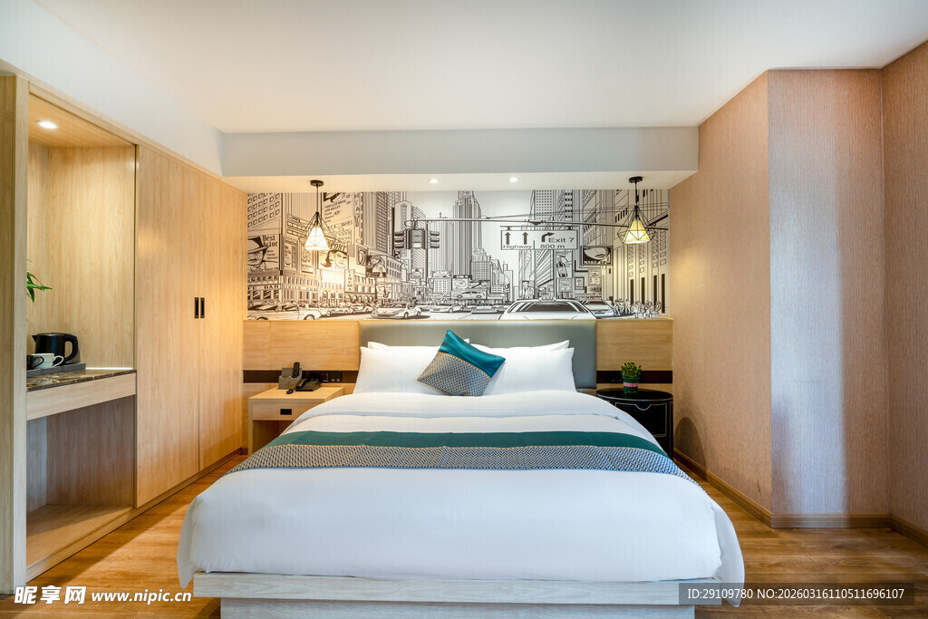 现代简约风格温馨卧室空间