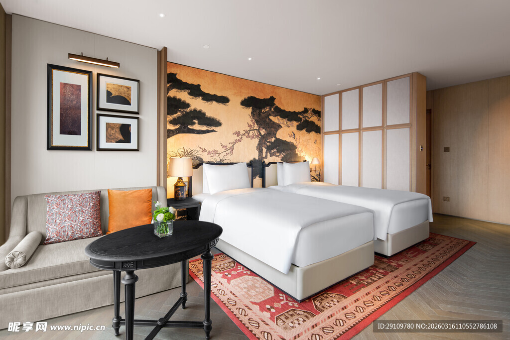 日式风格温馨卧室场景