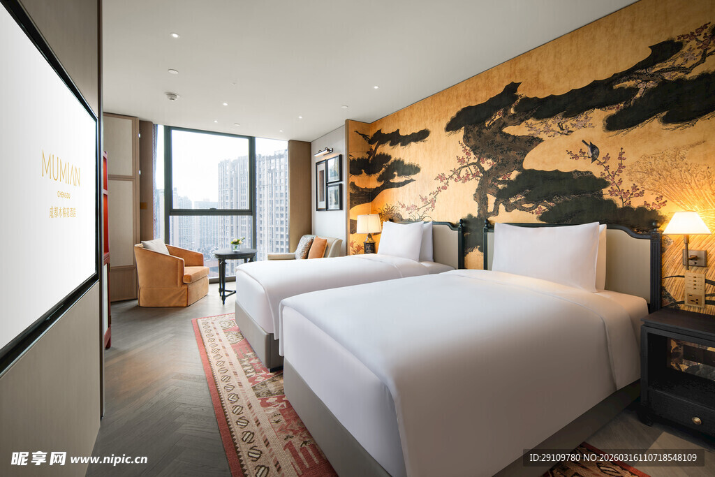 现代中式风格豪华卧室