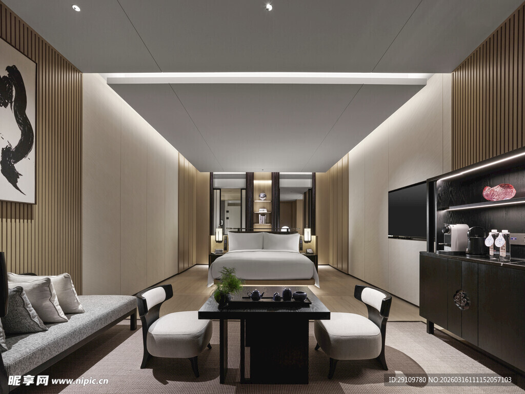 现代简约风卧室优雅设计