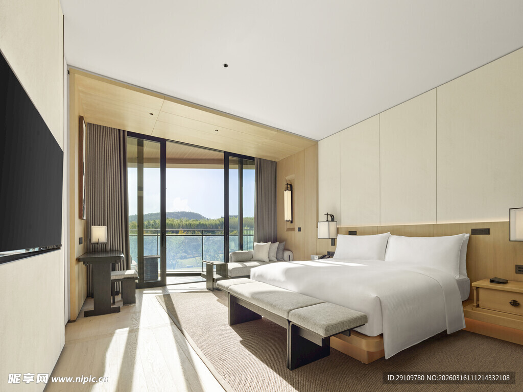 现代简约风格的舒适卧室