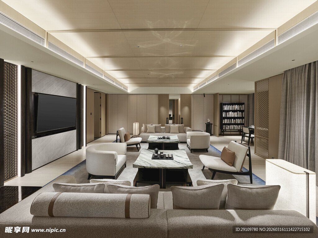 现代豪华客厅室内设计