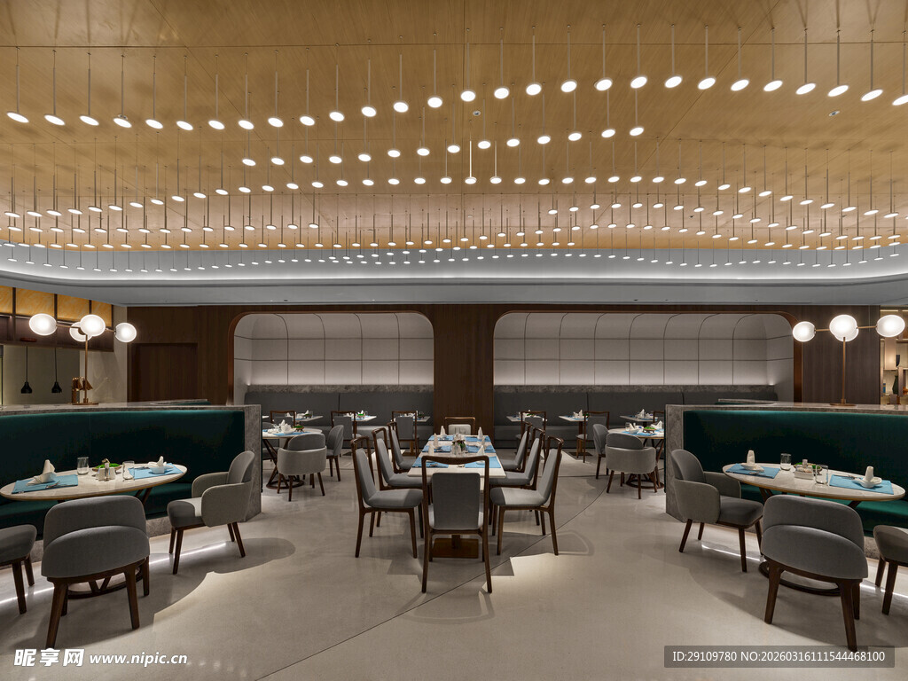 现代风格餐厅室内优雅场景