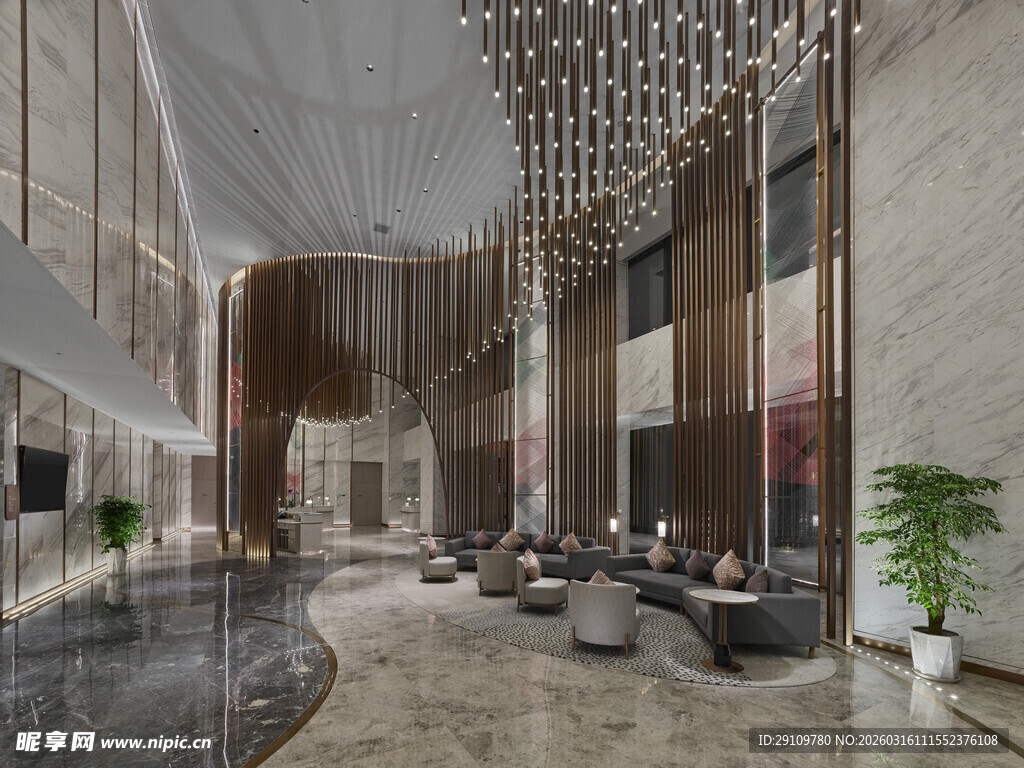现代豪华大厅室内设计