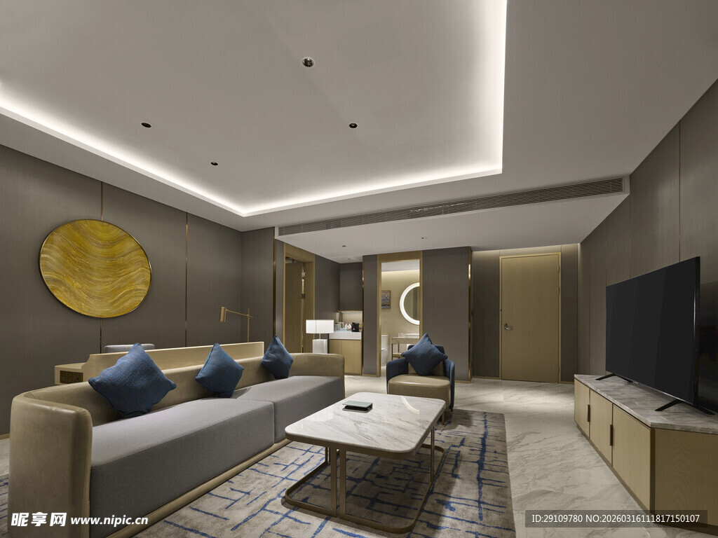 现代简约风客厅室内设计