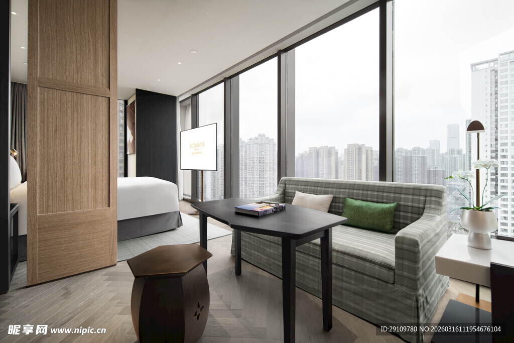 现代简约风的开阔客厅空间