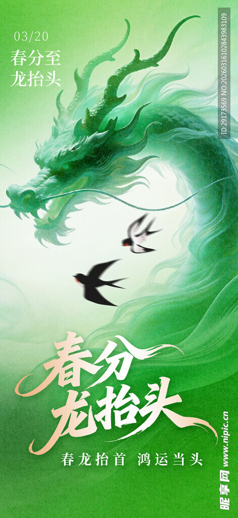 春分龙抬头海报