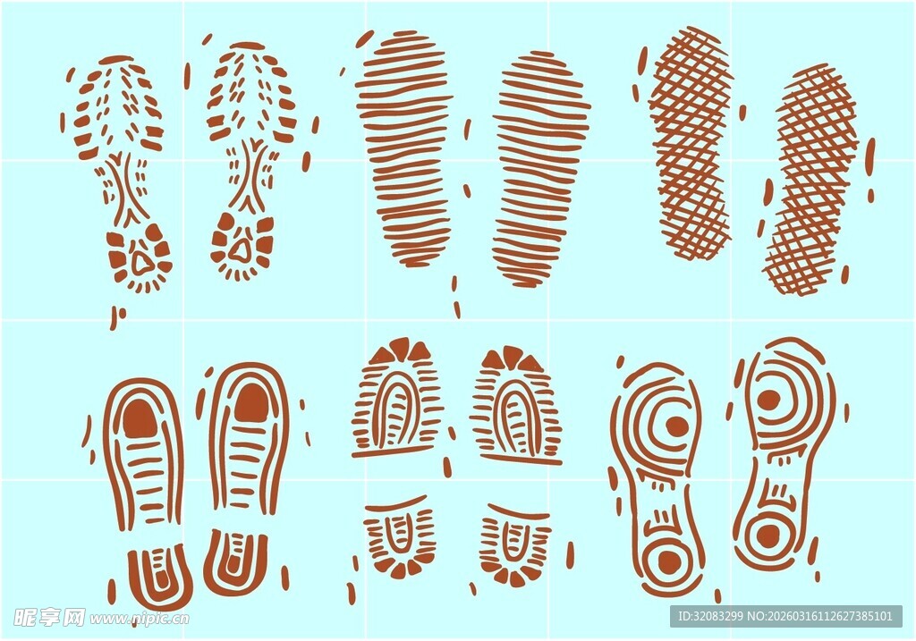 脚印图案素材
