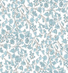 蓝白花卉植物无缝图案