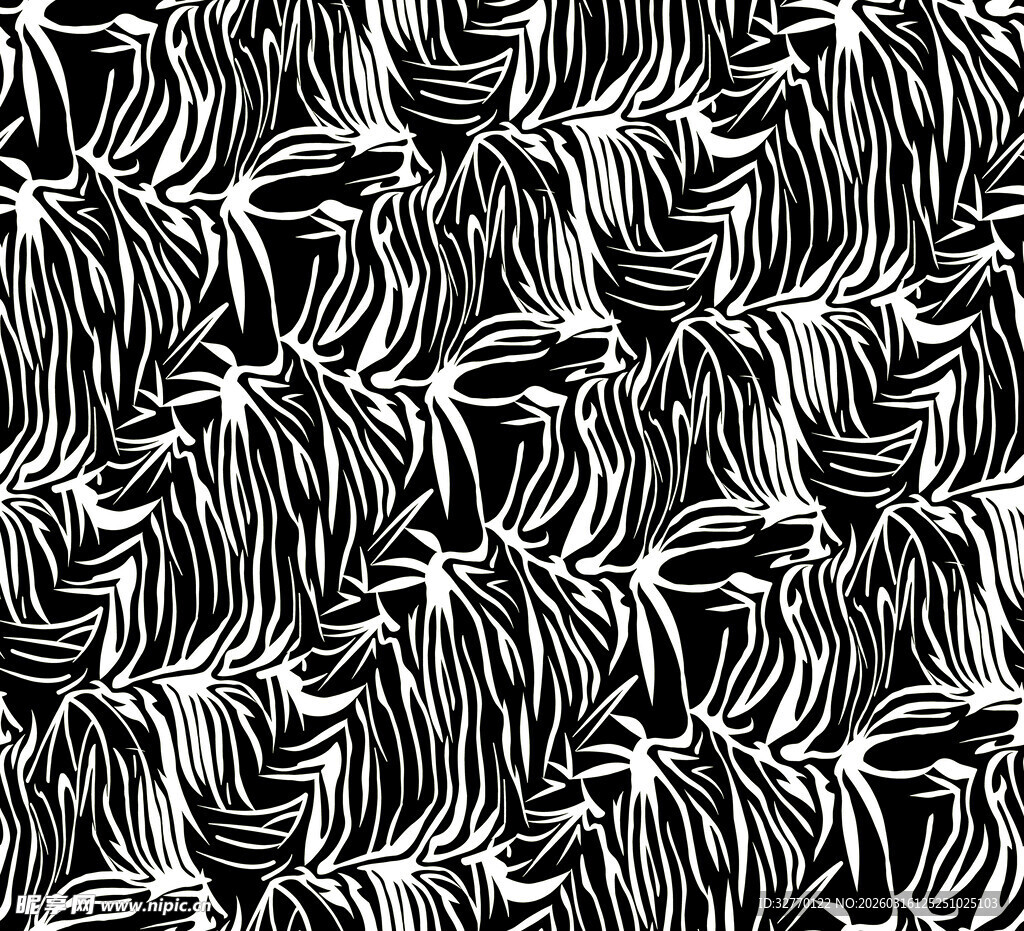 黑白线条抽象图案纹理