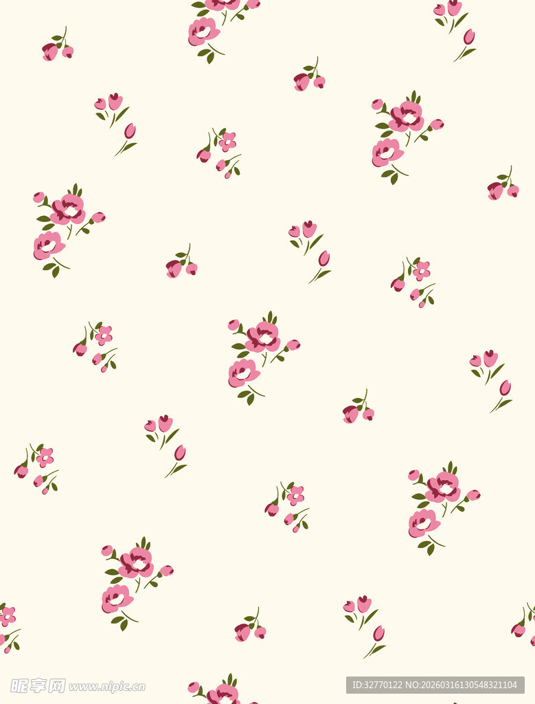 粉色小花简约图案背景