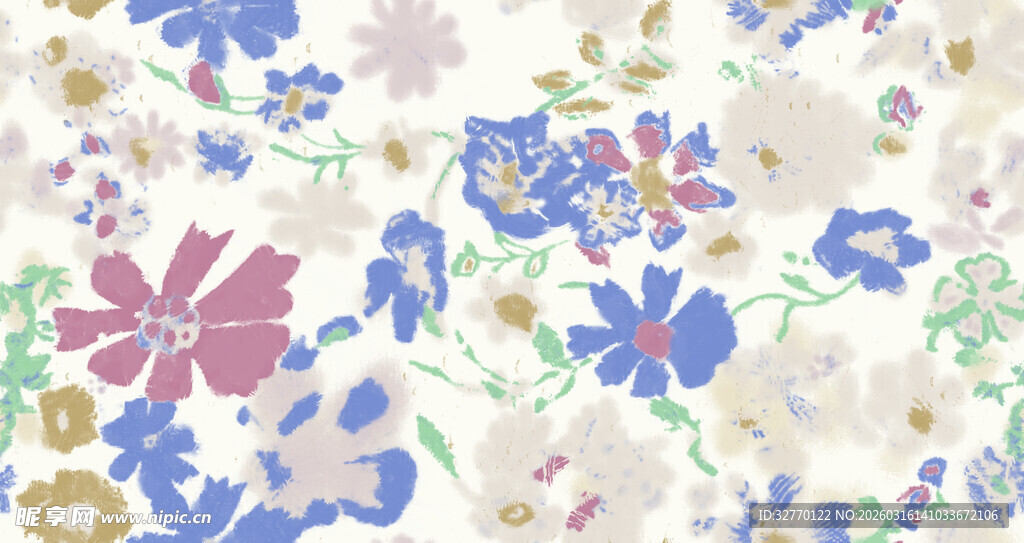 清新花卉图案背景