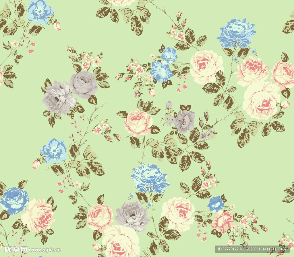 清新花卉图案背景