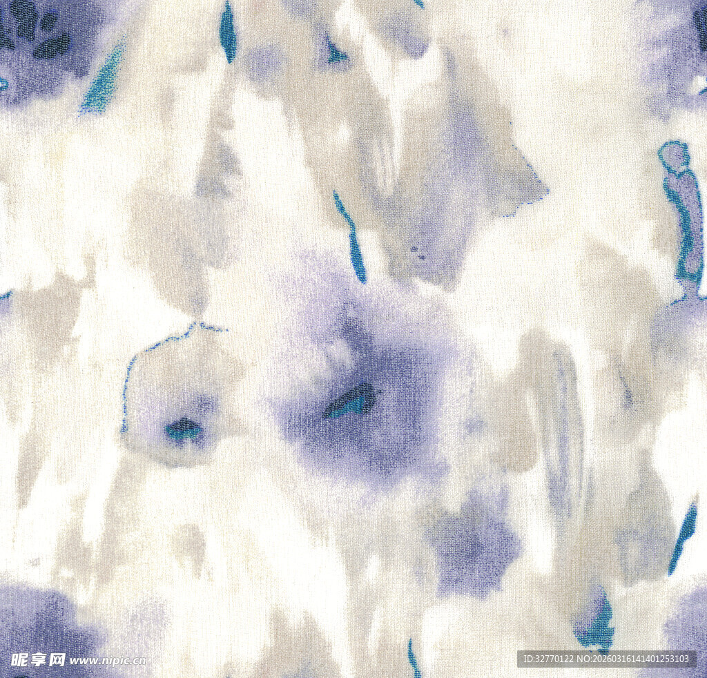 淡紫色水彩花卉纹理图案