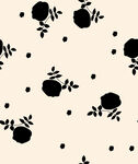 简约黑白水果波点图案