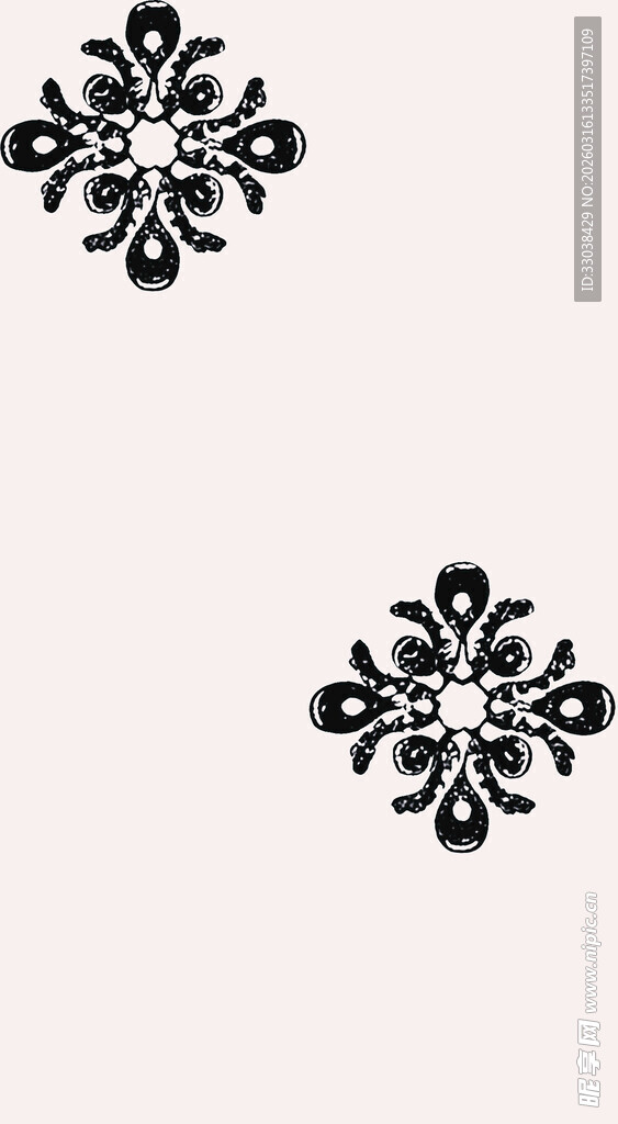 精致黑色雪花图案设计