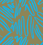 蓝黄相间抽象叶脉图案