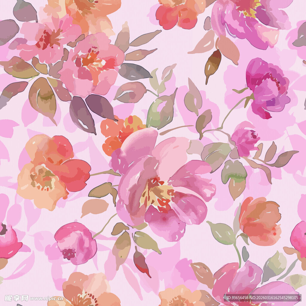 粉色花卉图案背景