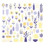 清新手绘花卉背景