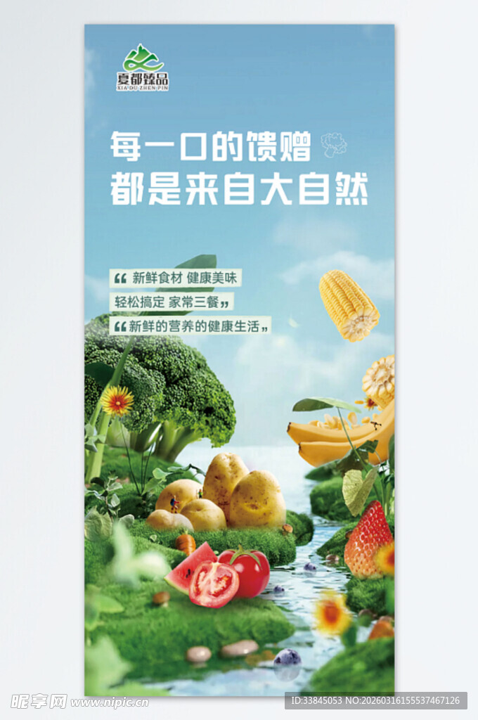 蔬菜水果易拉宝展架