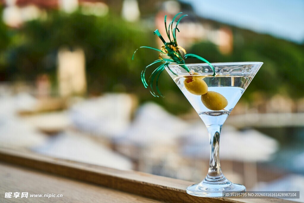 精致马提尼鸡尾酒