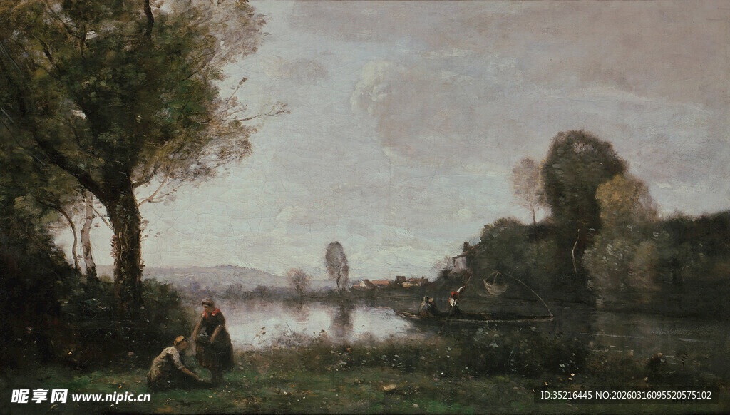 人物静处赏景