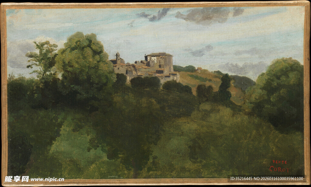 田园风景中的古老建筑