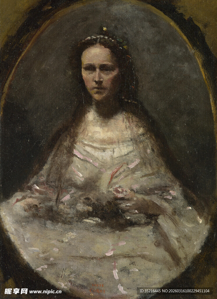 古典风格女性肖像画