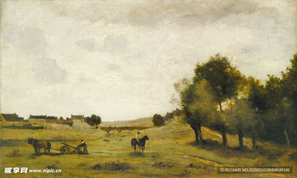 田园风光中的静谧牧场