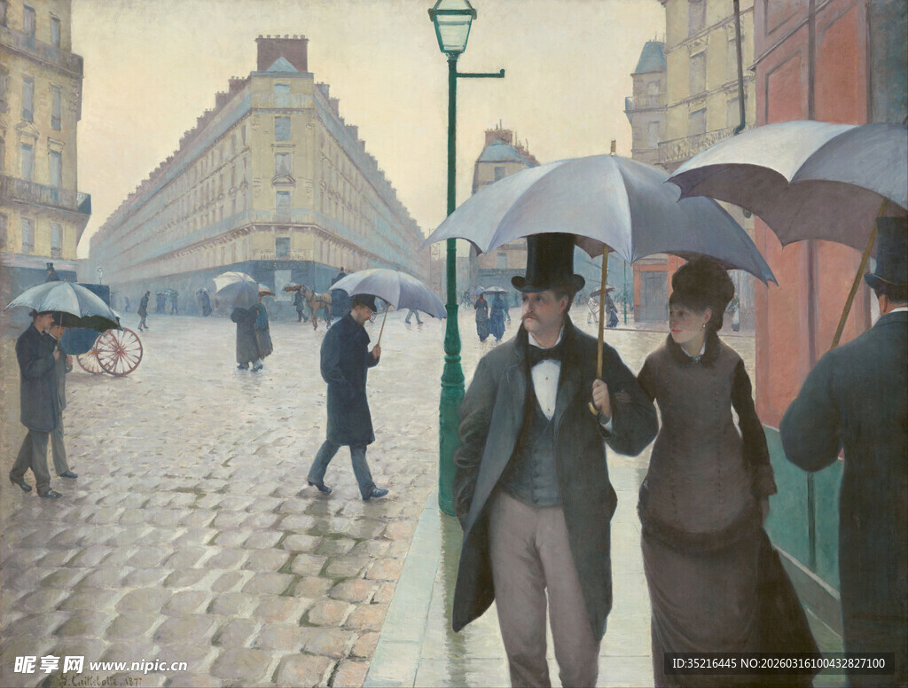 雨中巴黎街头漫步场景