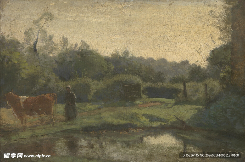 乡村田园风景油画