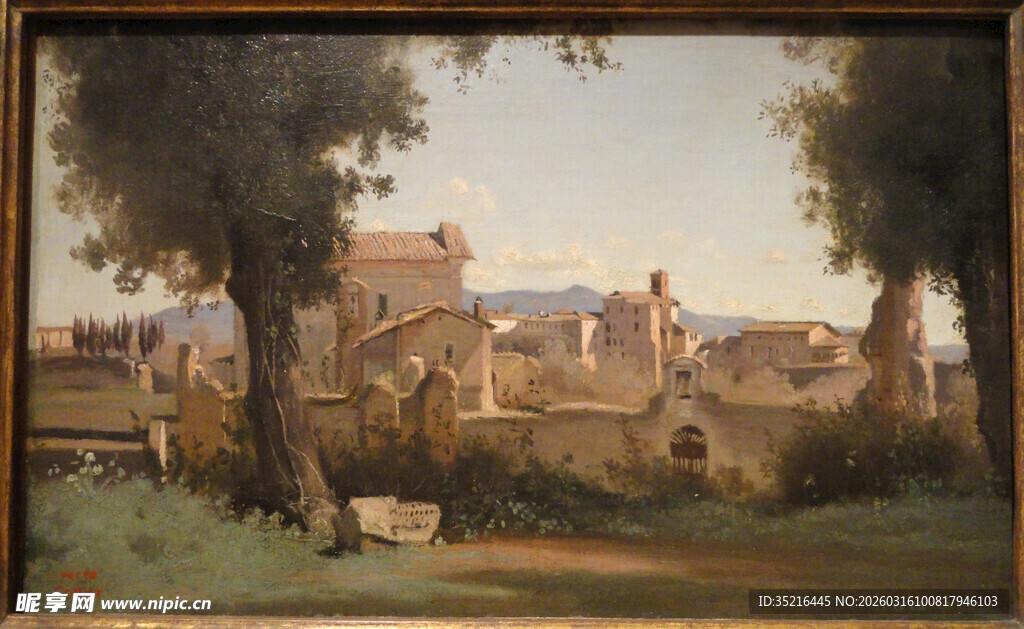 乡村田园风景油画