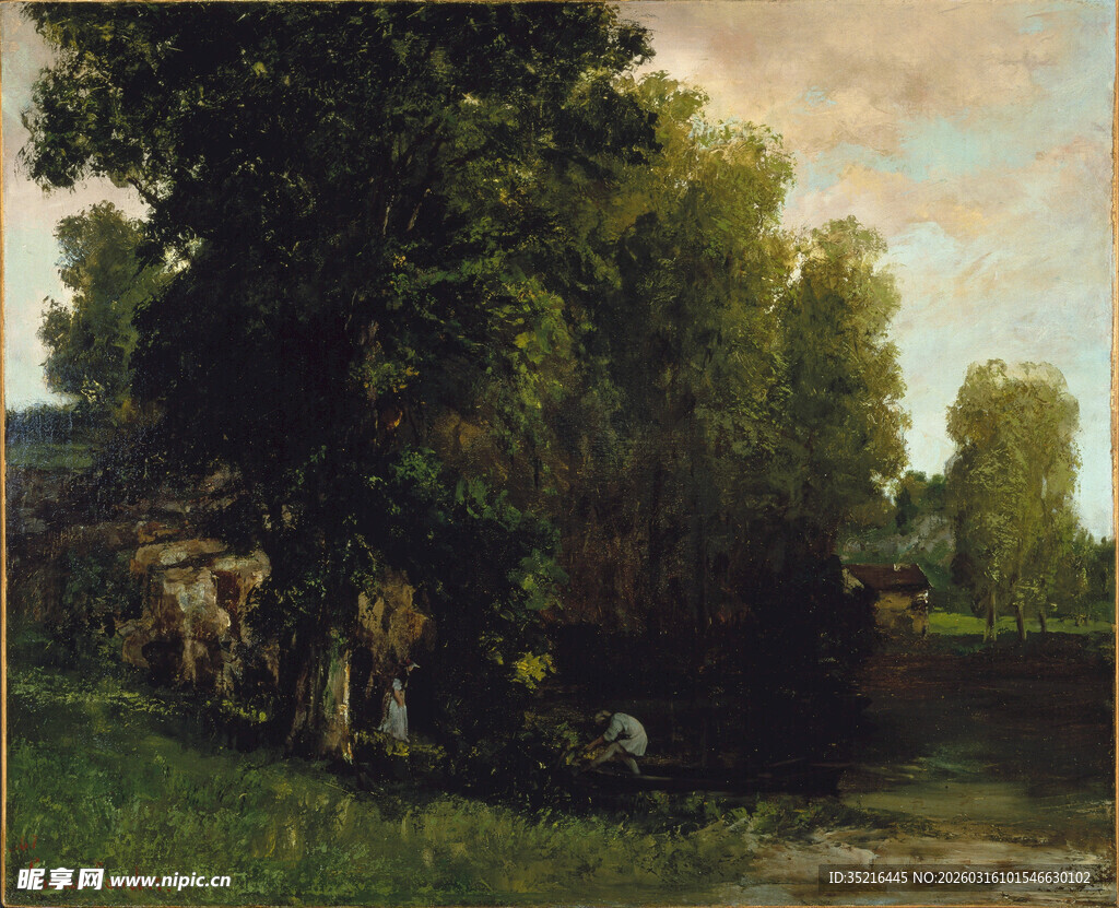 乡村田园风景油画