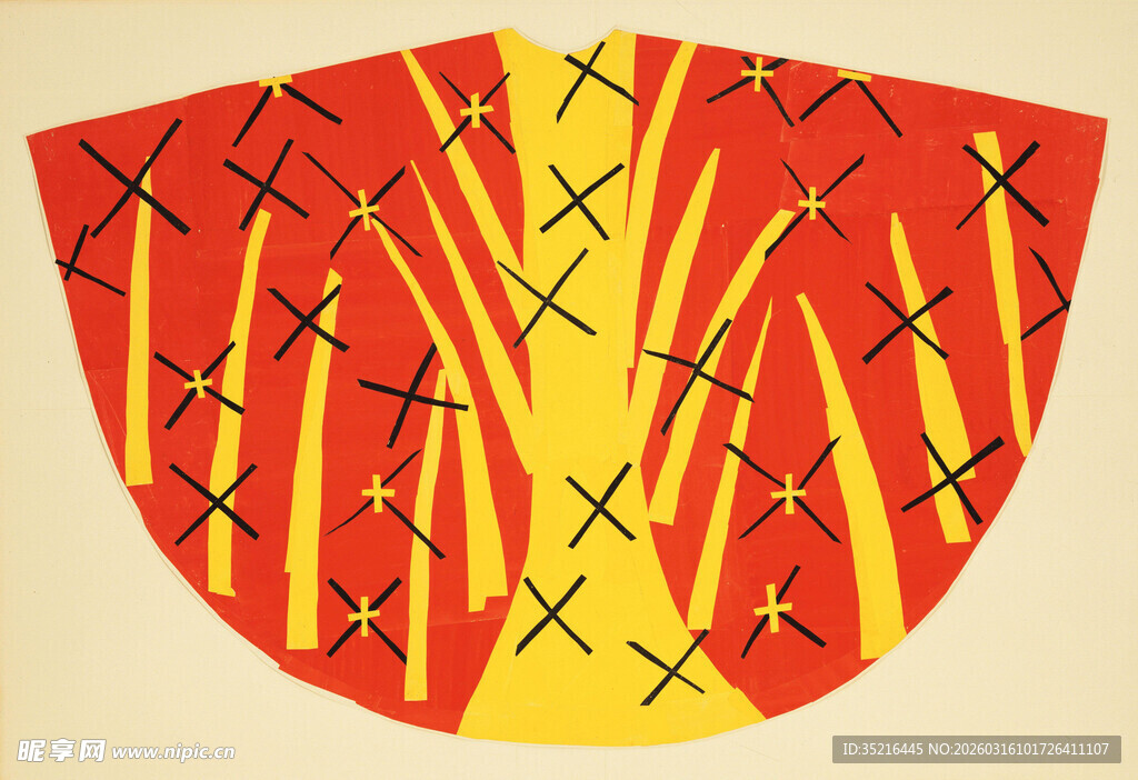 火焰图案半圆形装饰画