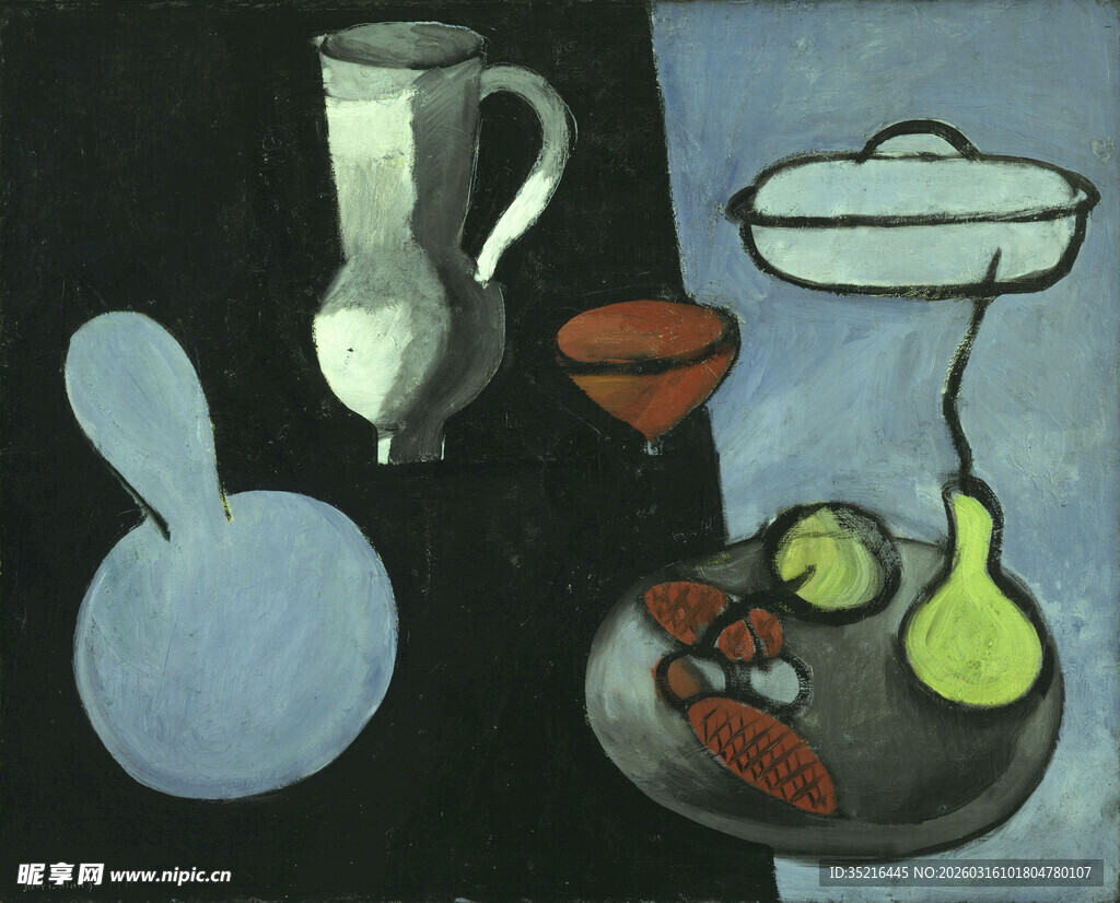 瓶罐与水果组合