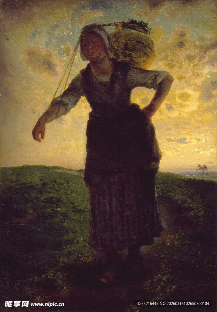 田间劳作的农妇