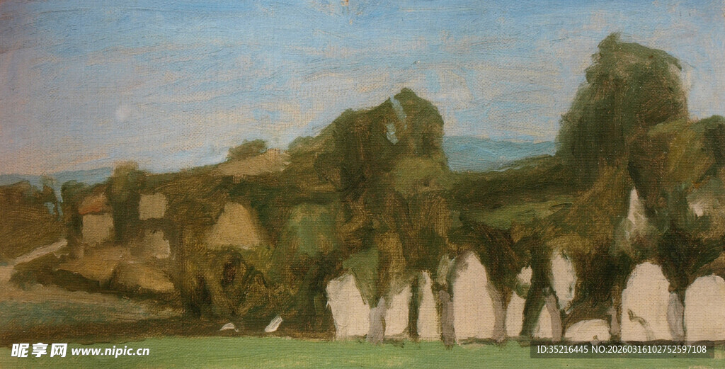 乡村风景油画